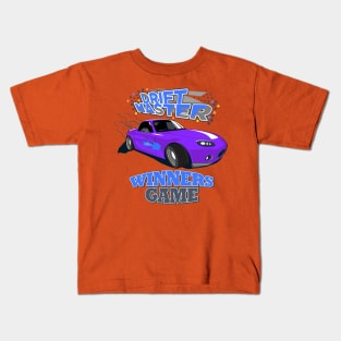 Drift Master Purple Car design Kids T-Shirt